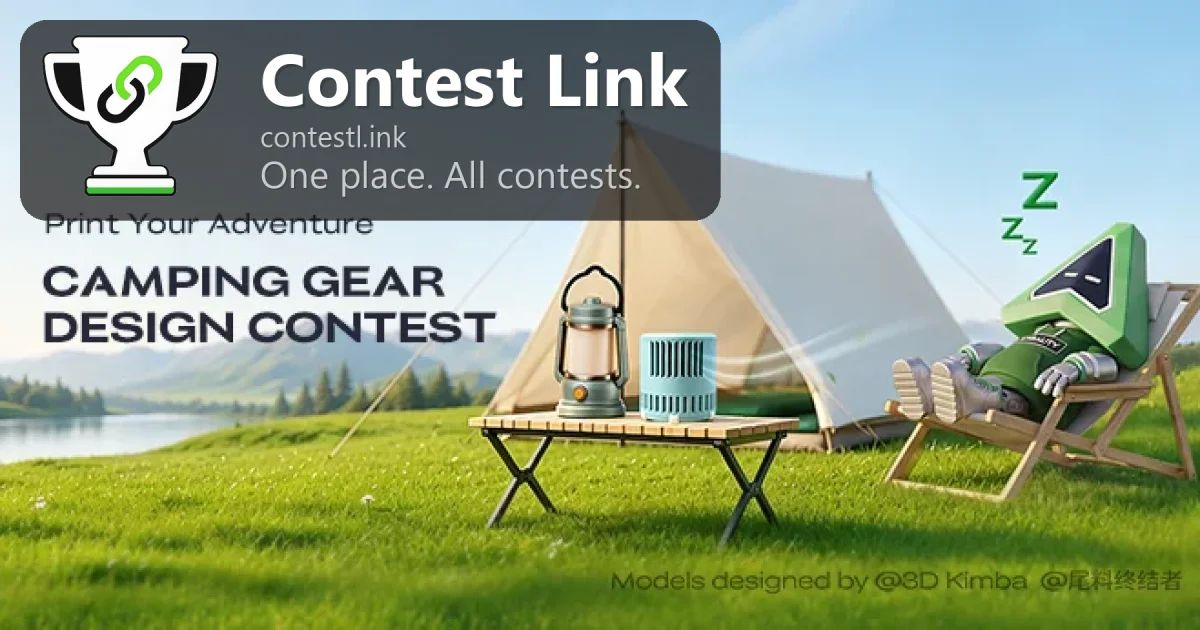 Contest_Link's tweet photo. Discover the Camping Gear Design Contest on Creality! With 32 days left, get ready to showcase your creativity and design skills. Join the challenge now and share your innovative camping gear designs! #ContestLink #CrealityCloud #Maker https://t.co/mqFXUZNLmo https://t.co/03EdHzmn5B