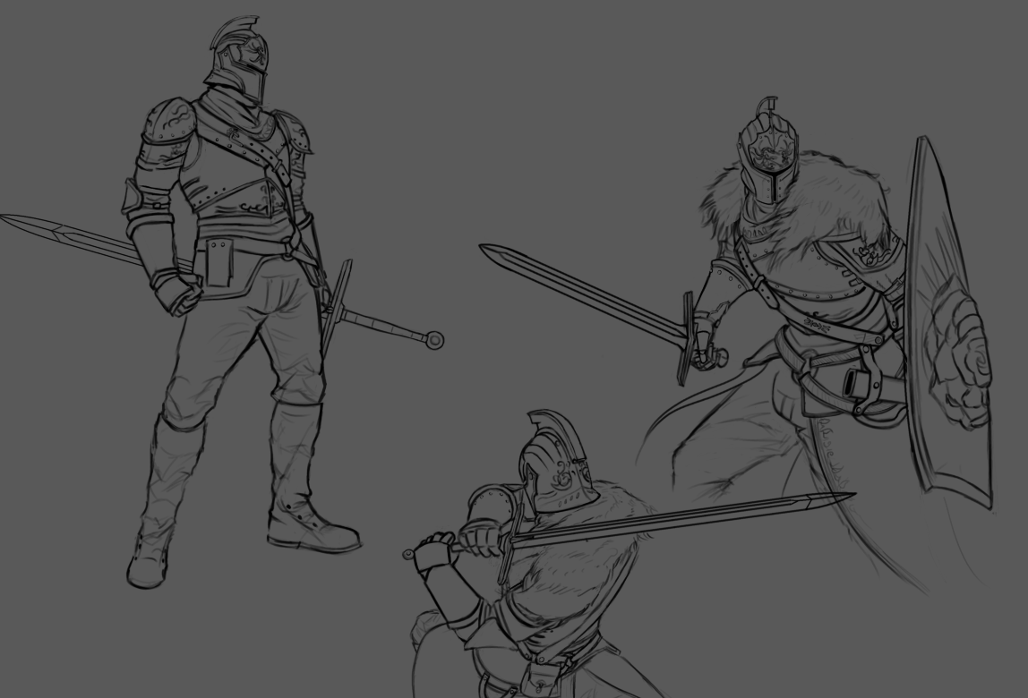 NepNepla's tweet photo. Some Faraam Set Sketches #DarkSouls2 https://t.co/K1ArPiny0X