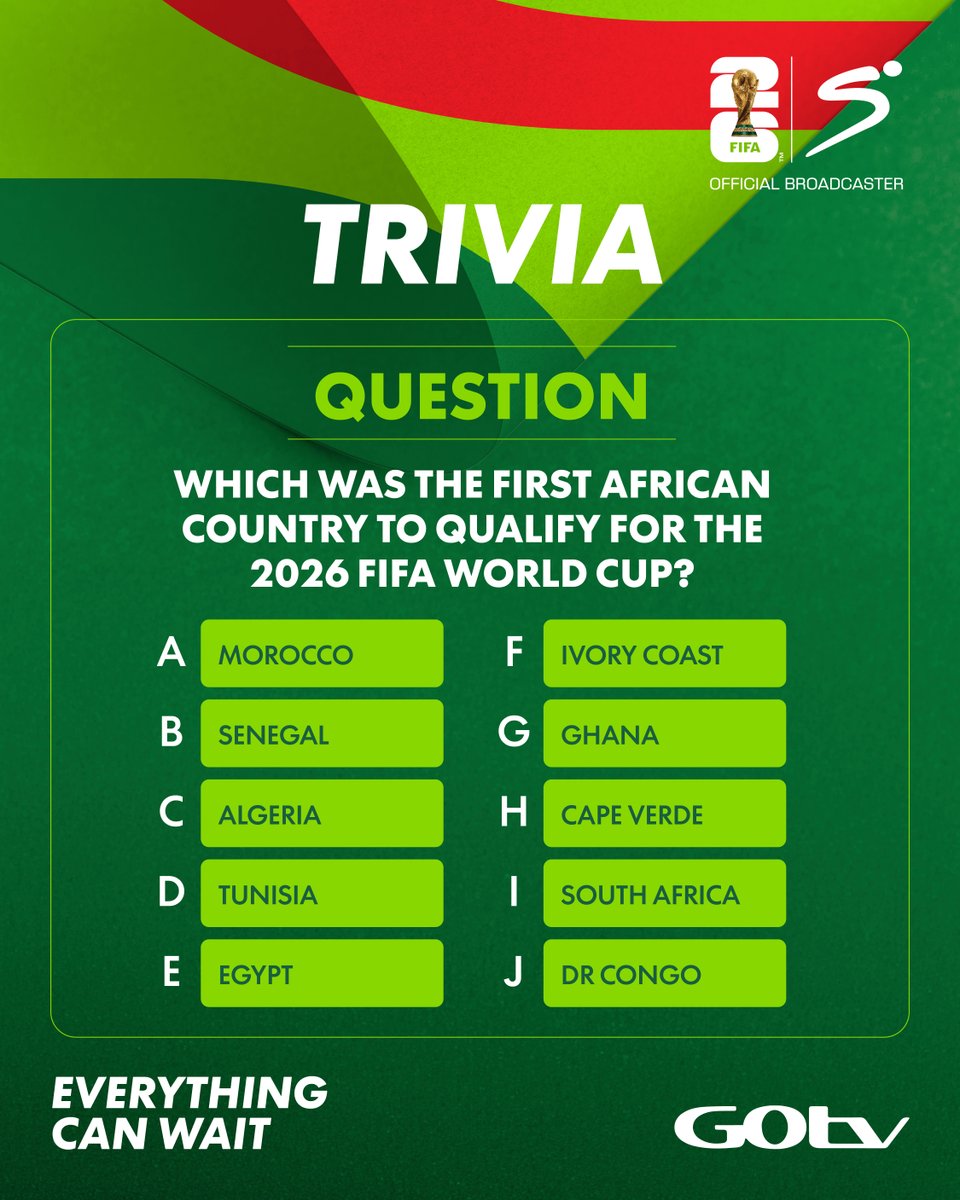 GOtvUganda's tweet photo. Katulabe 👀 Who has followed the road to the World Cup… and who’s just waiting for the tournament to start? 😅
Comment with your answer before 6PM tomorrow. The reveal drops then 👀🔥

#EverythingCanWait 
#GOtvFIFAWorldCup26 https://t.co/TVOGMBwRct