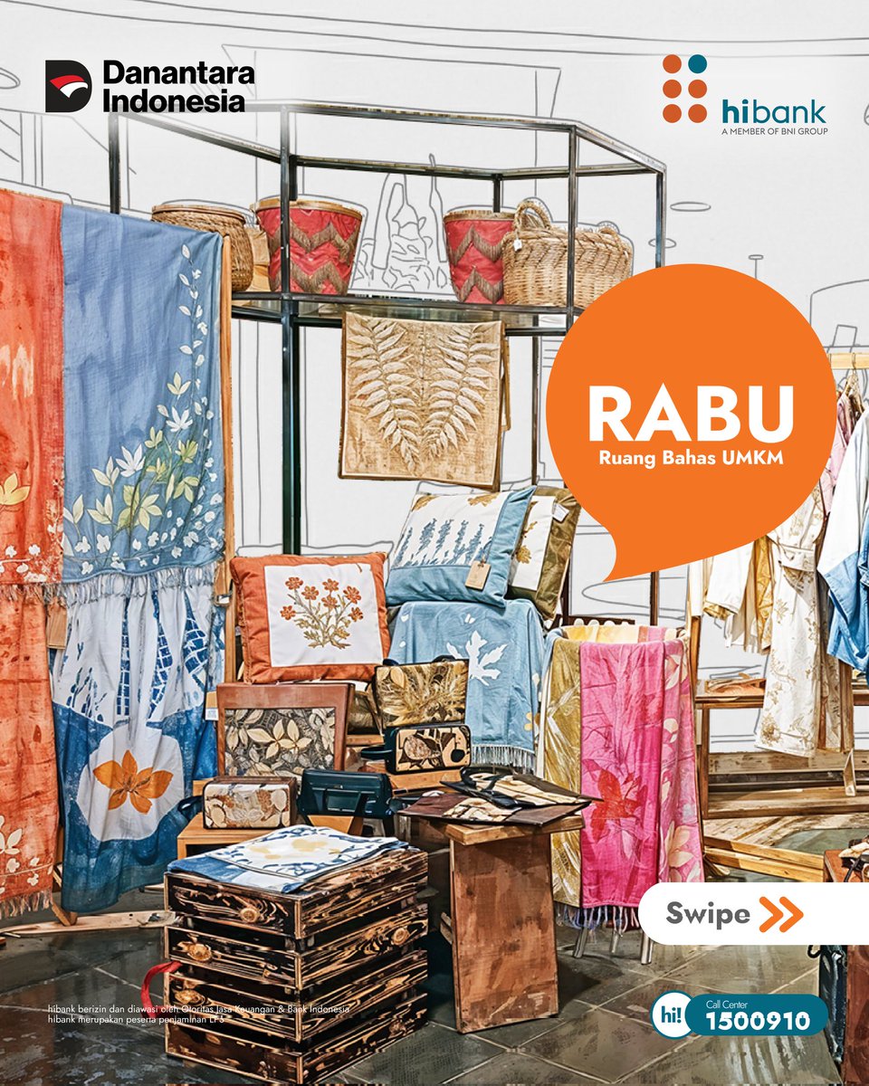 hibankid's tweet photo. hi hiro!

Di RABU ini, kami mengajak hiro kenalan dengan Kanantra, brand yang menghadirkan tenun Baduy yang dipadukan dengan ecoprint dan ikat celup.

Penasaran? Scroll kontennya dan temukan ceritanya!

#hibank
#everydayhiro
#SatuKlikBerjutaPotensi
#hiCeritaRABU https://t.co/8akO3lNP9m