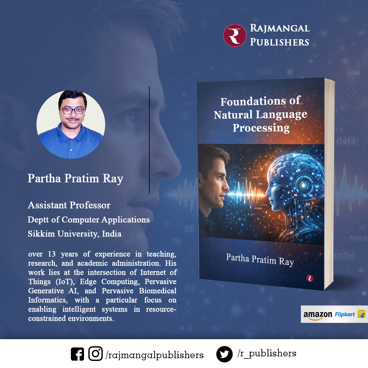 R_Publishers's tweet photo. Foundations of Natural Language Processing by Partha Pratim Ray (Author)

Link: https://t.co/MZEBWLTd04

--  
#books #Books #RajmangalPrakashan https://t.co/nSaYNGmoad