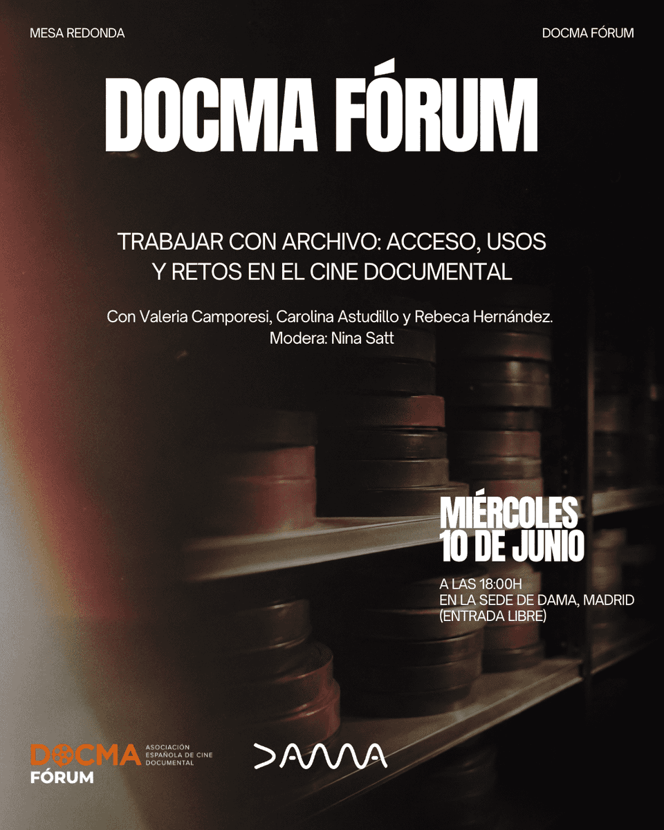 fesabid's tweet photo. El material de archivo es de las herramientas más interesantes del cine documental y de las más complicadas de usar.

El próximo miércoles 10 de junio en #DOCMAForum: "Trabajar con archivo: acceso, usos y retos en el cine documental"

Entrada libre 🎞 https://t.co/95xPIiFDqG https://t.co/bK5CotmrEE