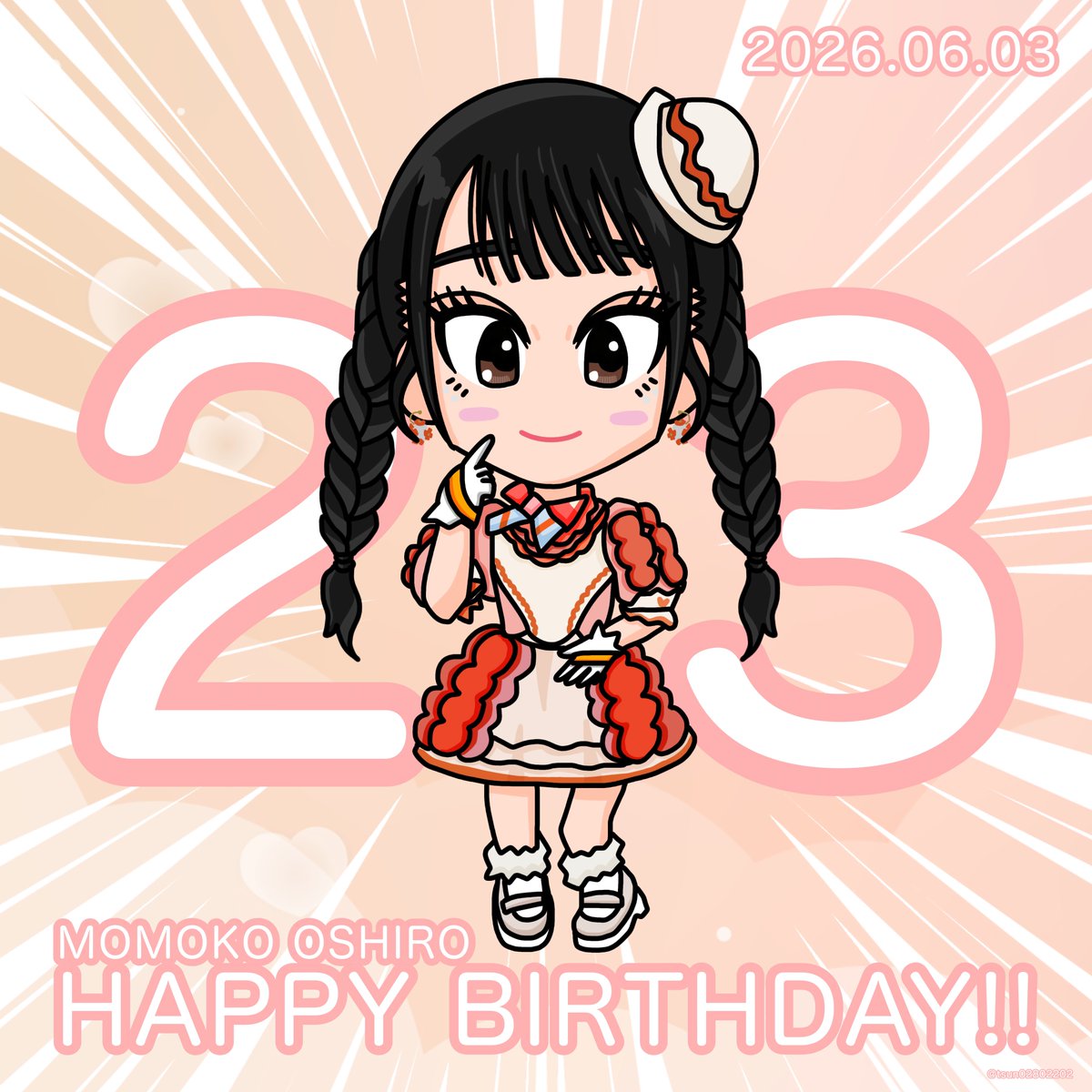 tsun02802202's tweet photo. 😭🍑㊗️🎉🎂✨
#ももっと桃子
#大白桃子生誕祭2026 https://t.co/uZGtBxO2Ng
