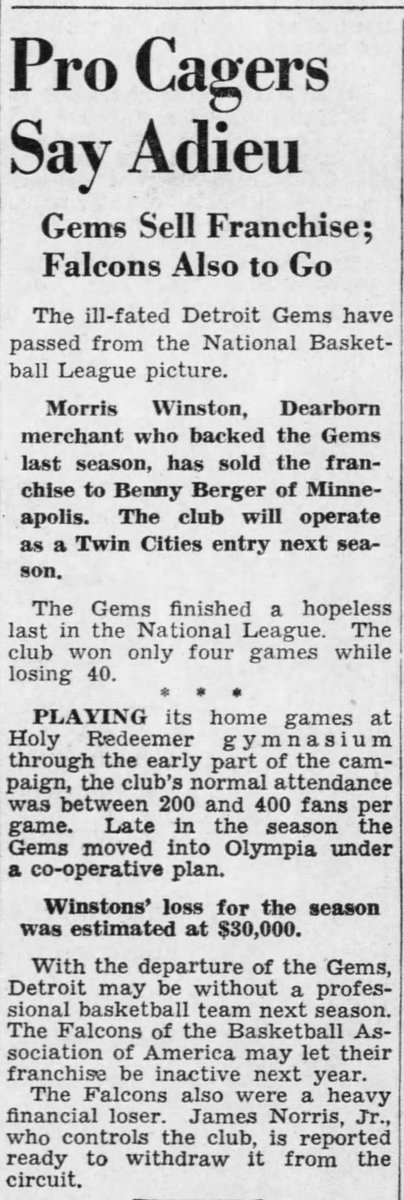 WHENESOTA's tweet photo. Fun Fact: #OTD in 1947 Sid Hartman meets Morris Winston in the Detroit airport and gives him a check for $15K to purchase the Detroit Gems. That team would become the Minneapolis Lakers. #NBA #RaisedByWolves #WolvesBack https://t.co/7NfsqEf8ou
https://t.co/zsPnLI28Yu https://t.co/f4dKQjZ3wQ