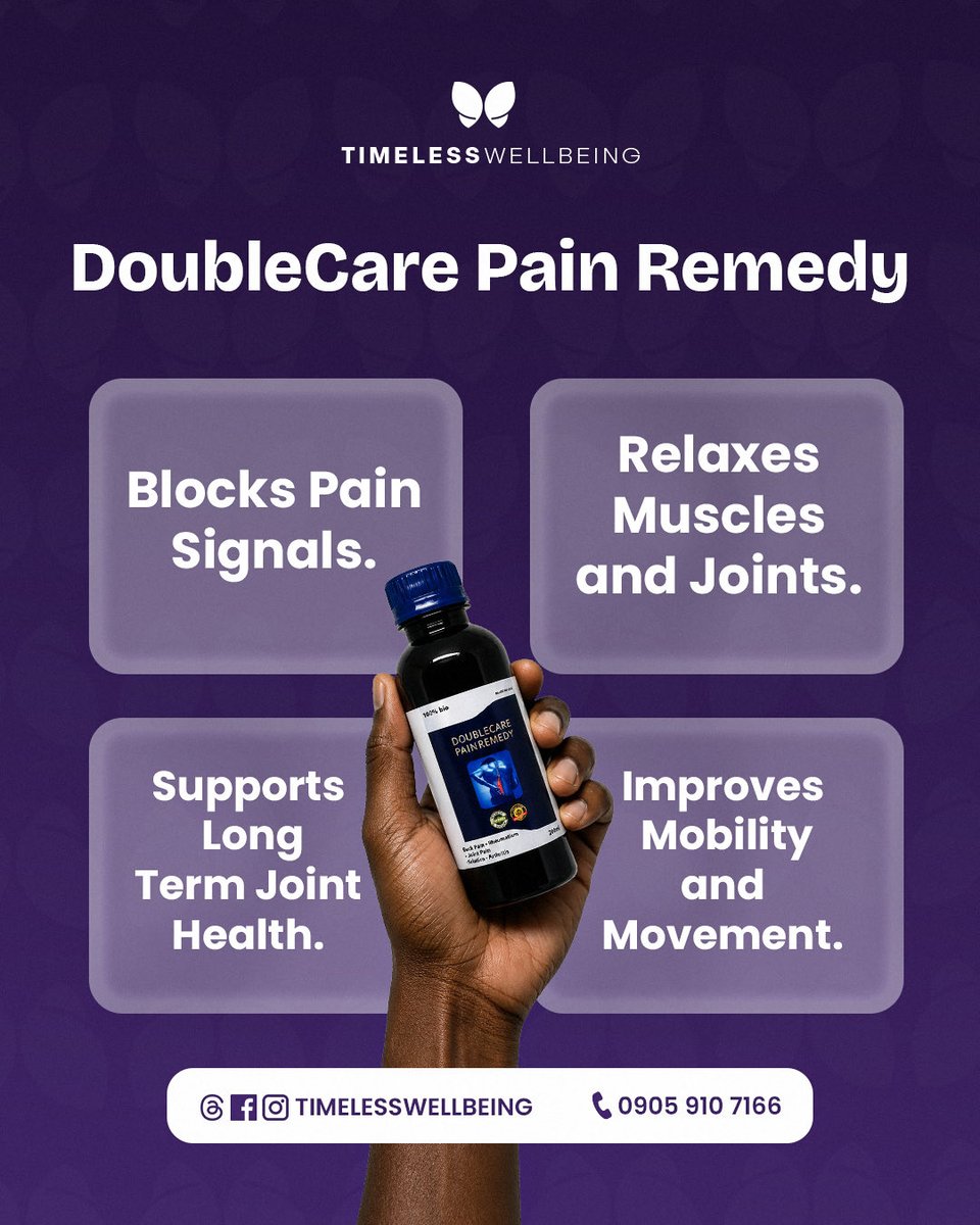 timelesswellbei's tweet photo. Blocks pain signals fast.

 Relaxes stiff muscles and joints.

 Improves your daily mobility.

 Supports long-term joint health.

Let’s get you moving freely again! 

👉 Send a DM or call 0905 910 7166 to get yours today!

#timelesswellbeing 
#painremedy https://t.co/SGdC8AMGpj