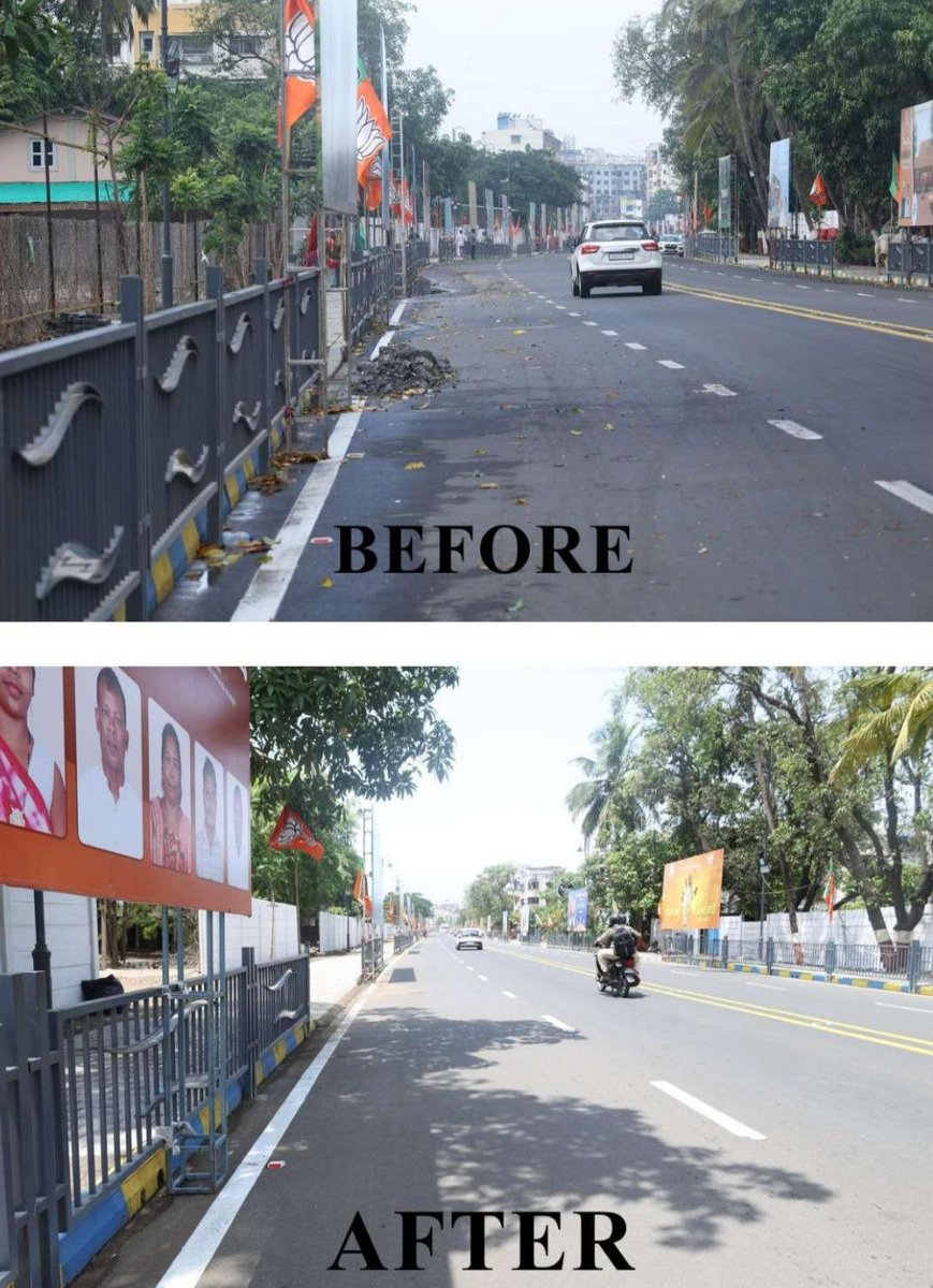 delhichatter's tweet photo. PM Modi is about to visit Daman and Diu.

And look how the place has completely changed in just a few days. Roads have been cleaned, and the city is looking aesthetic.

The entire city is looking so nice.

Now tell me, why wouldn’t people vote for PM Modi every time when his govt is changing India like this?