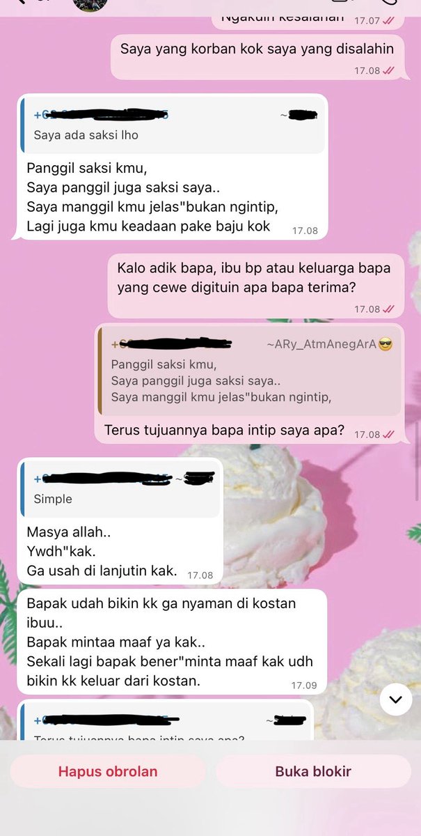 siska_triwrt's tweet photo. Ini chat dari pelaku bejatnya, malah playing victim https://t.co/02gAWrdR4d