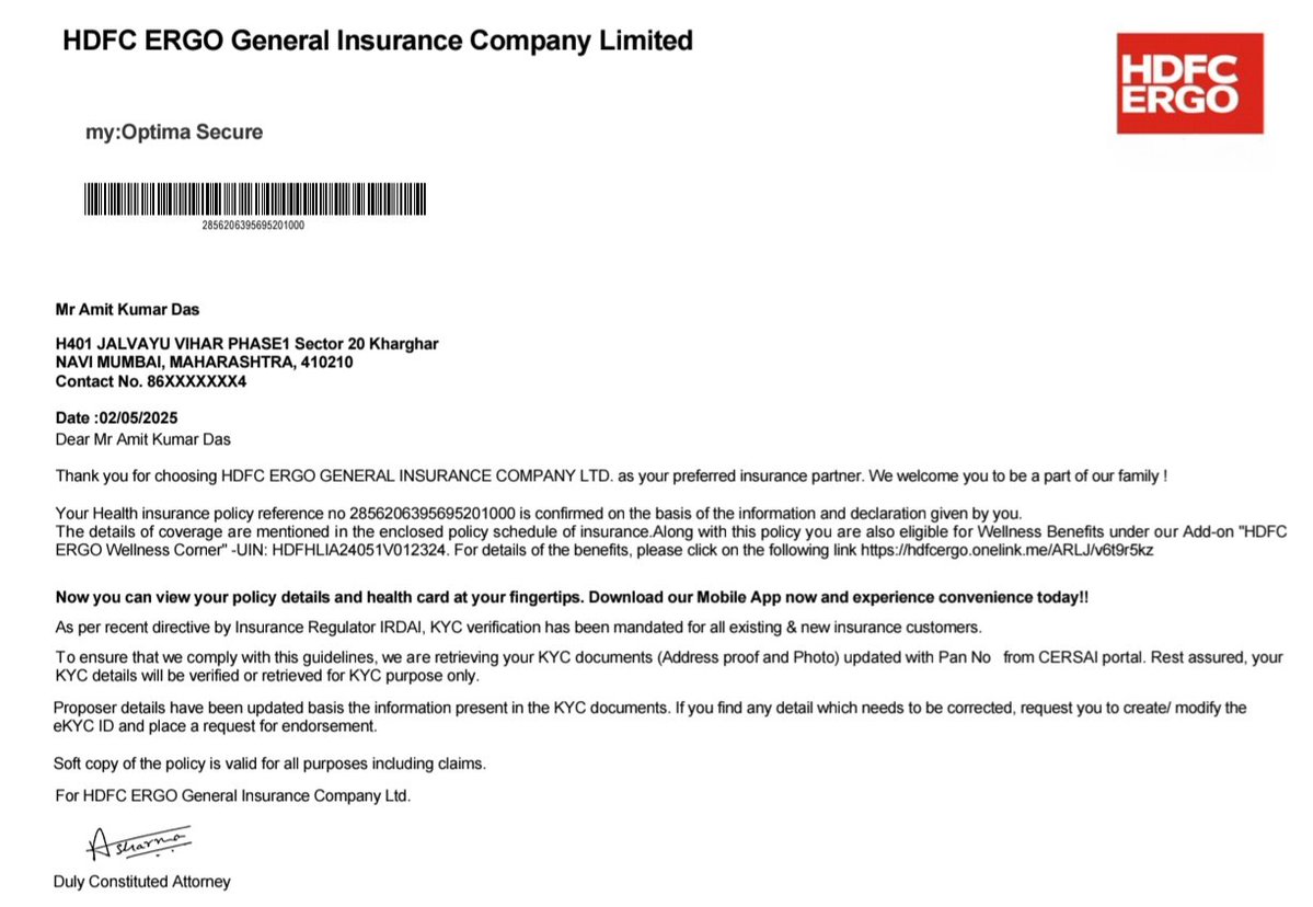 iam_akd's tweet photo. You try to add your newborn to your health insurance policy. You submit documents. You follow the insurer's instructions. Nobody tells you the renewal grace period is expiring. The policy lapses. Should this be acceptable customer experience, @HDFCERGO1?
@jagograhakjago https://t.co/pYzNG4c0wJ