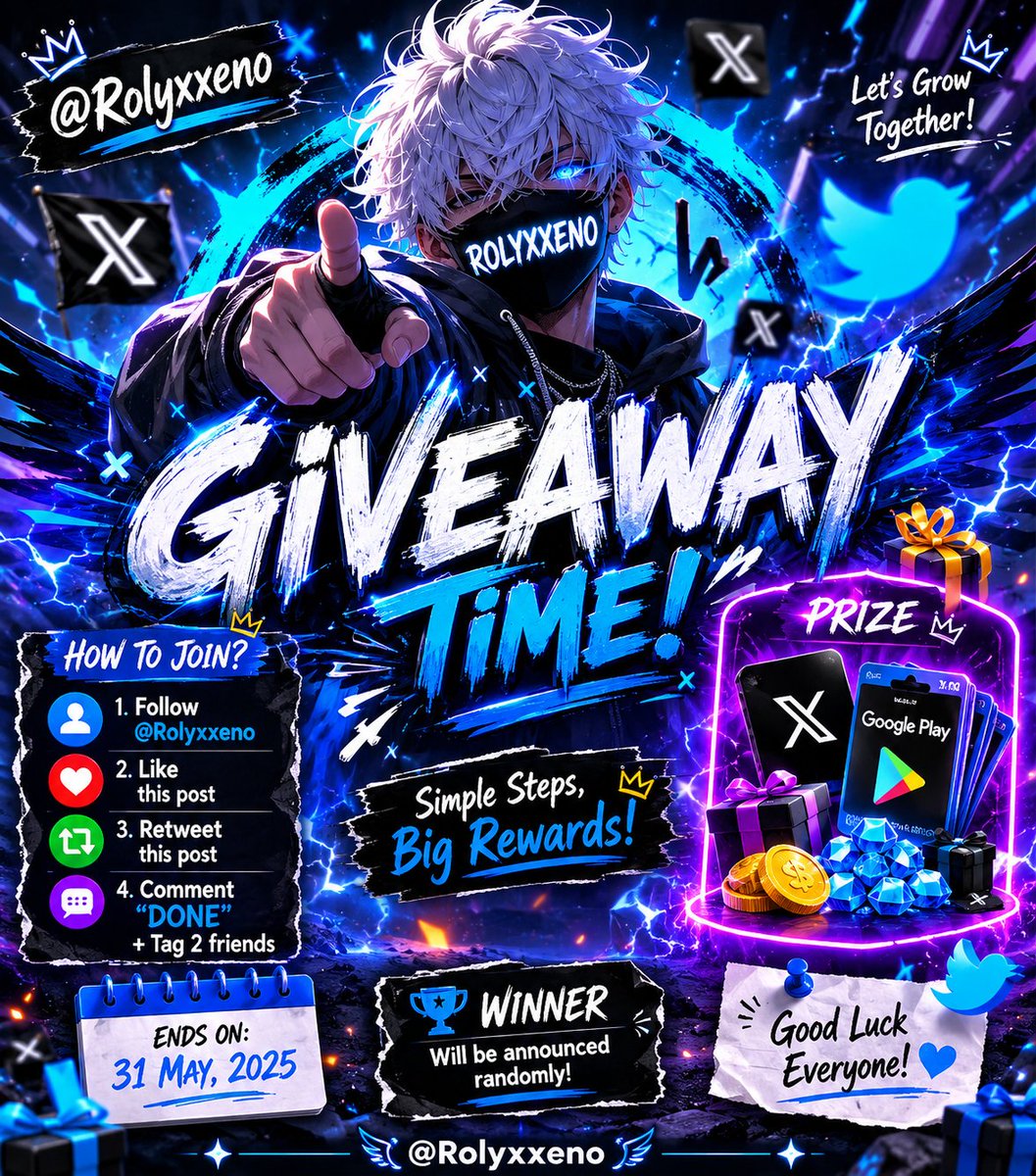 Rolyxxeno's tweet photo. 3️⃣ Premium Clean Style 💎
🎁 Exclusive Giveaway
A simple chance to win premium rewards.
• Follow @Rolyxxeno
• Like &amp; Repost
• Comment “DONE”
Winner selected at random.
Enter now. ⏳ https://t.co/HjLQnRSNCb
