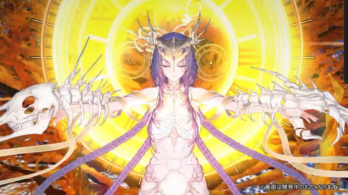 denfaminicogame's tweet photo. 『FGO』に★5英霊「終末のアーチャー（声：羊宮妃那さん）」がピックアップ召喚に登場！ 久々の“真名隠し”サーヴァントでユーザーの考察が白熱
https://t.co/693PiVCy84

星を背景とした壮大な宝具演出「？？？」も公開された謎に満ちた女性。「その糸は旧きを編む。■■を司る謎の女」とのこと https://t.co/CgLj67T5Em