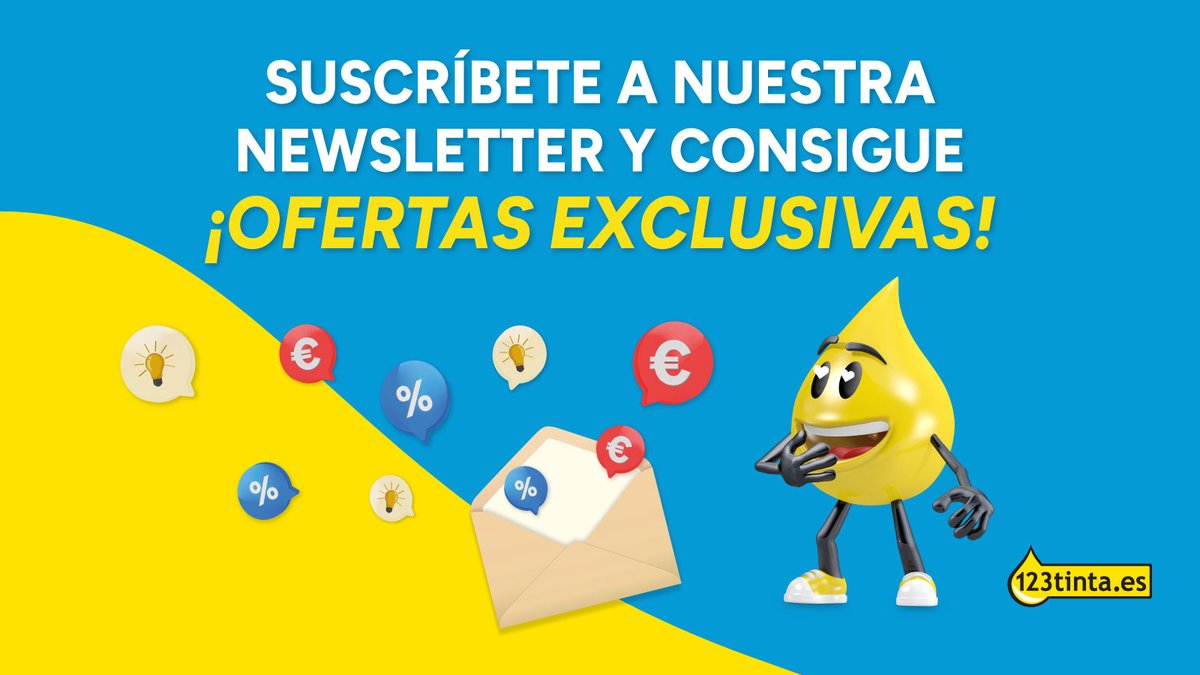 123tinta's tweet photo. ¡Suscríbete a nuestra Newsletter!   

Sé el primero en enterarte de todas las novedades y consigue acceso a nuestras ofertas y descuentos exclusivos👀   

Entra en nuestra web ahora 📷https://t.co/5cbOexHW5H 

#123tinta #newsletter #novedades #ofertas #descuentos https://t.co/NrMMsHIvei