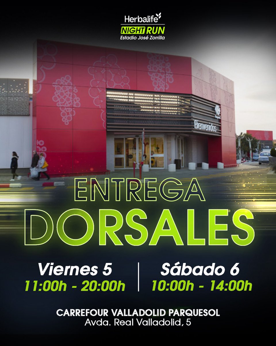 NightRunCircuit's tweet photo. ℹ️‼️Recogida de dorsales 

Aún puedes inscribirte en https://t.co/y8CTg11G5T https://t.co/EkHiYjPevO