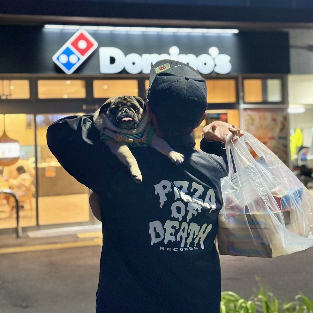 2020_pug_tsune's tweet photo. たのしいたのしいピザパーティーだぁよ。
カーッ！

#パグ https://t.co/TGywNy7toD