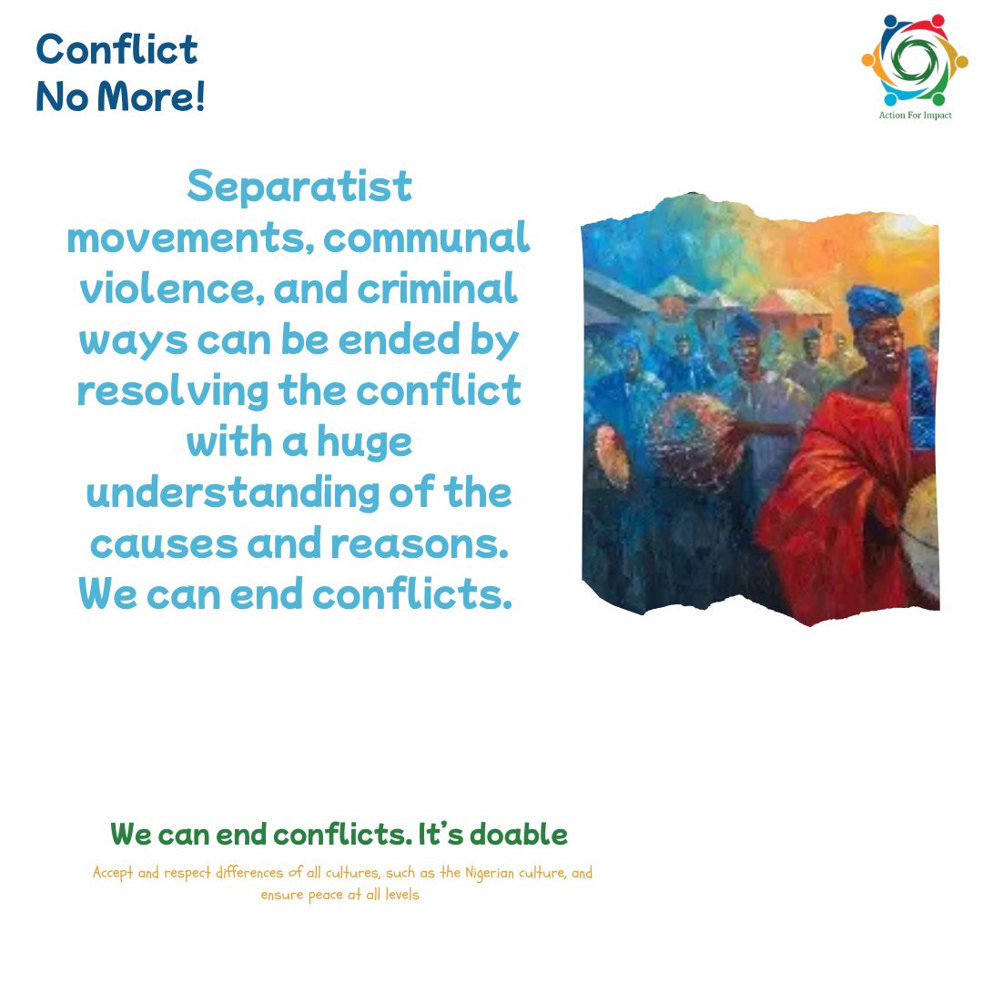 ActionForImpact's tweet photo. Conflict No More!
Peace for Asia, the Middle East, Europe, Africa, the Gulf, the USA, and for the entire globe
#PeaceForAll #colorsforpeace #PeaceforNigeria https://t.co/eBmn3VetxE