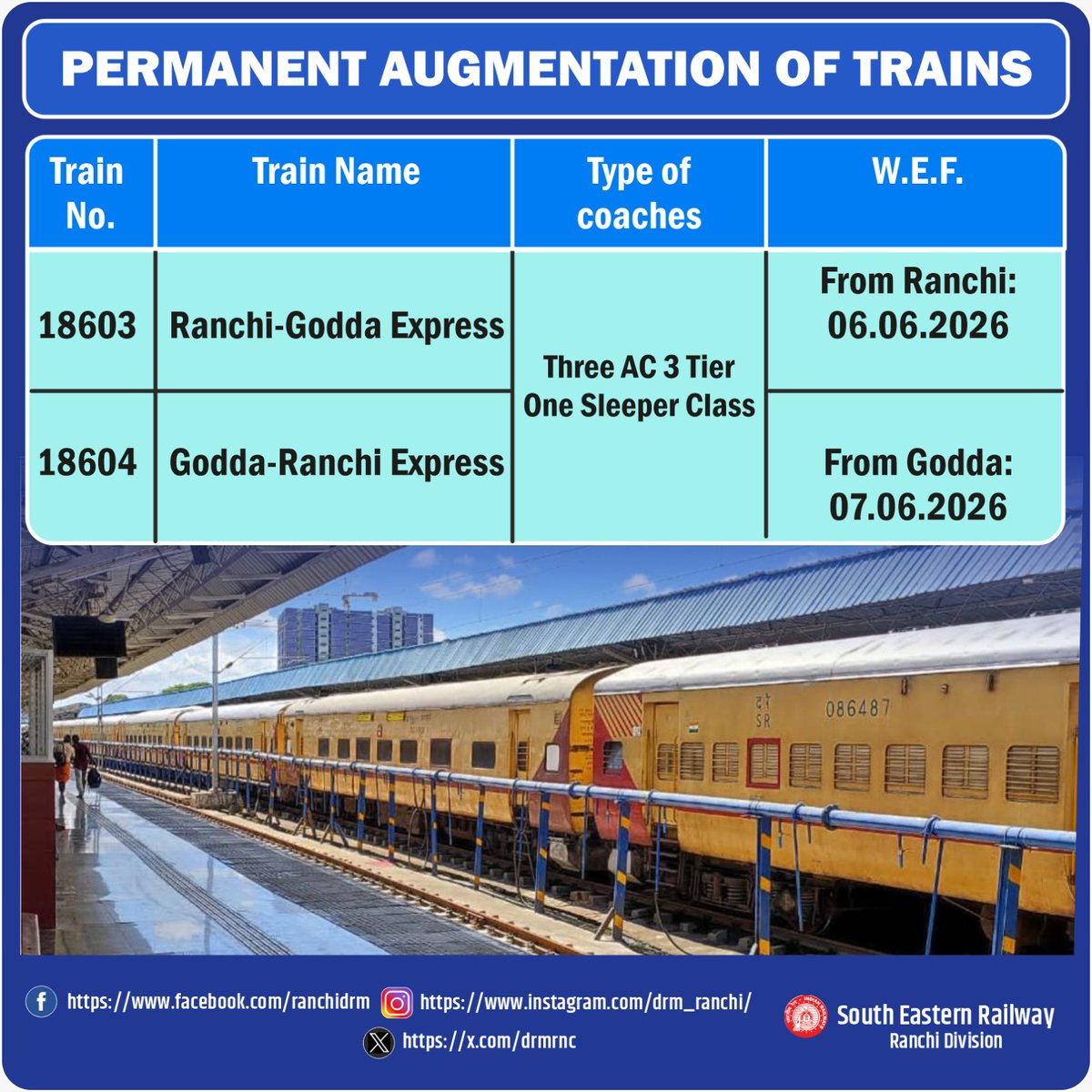 drmrnc's tweet photo. #IndianRailways #SER https://t.co/HlGTCcspQ7