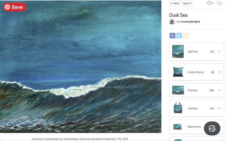 InessaW29's tweet photo. https://t.co/lH2V7K9enJ  

Dusk Sea  by Lovemydesigns    

#MHHSBD #original #art #wave #interior #sailing #seascape #findyourthing #sky #giftideas #giftsforhim #sea #surfer #art #Present #dramaunfolds #4home #ArtistOnTwitter #DadLife https://t.co/c3VQ3EYhKG