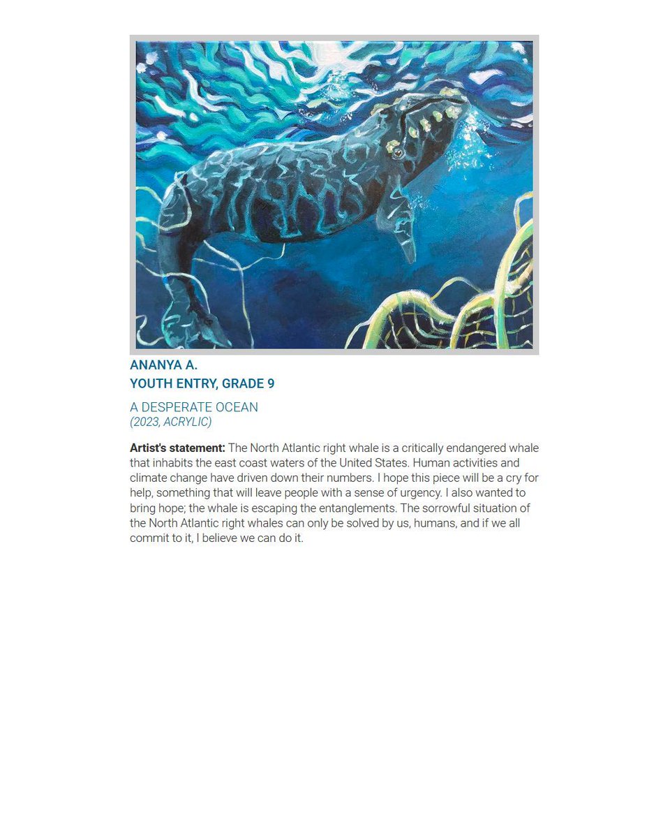 climateUS_'s tweet photo. Art x Climate is an integral part of the Fifth National Climate Assessment (NCA5), restored by https://t.co/G31ueLvlYl. #sciart
One of the featured artworks is “A Desperate Ocean” by Ananya A. 
Year and Medium: 2023, acrylic https://t.co/EIpZCw2Om0
