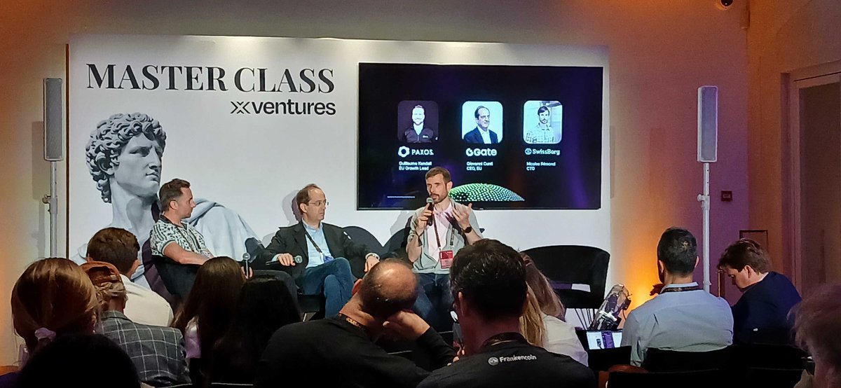 swissborg's tweet photo. True industry leadership means being at the table where the future of global finance is actively being built. 🏛️

This week at @proofoftalk inside the historic Louvre Palace, SwissBorg is joining other leaders at the forefront of the European Web3 ecosystem.

Our CTO @nremond met with our partners @Paxos and @global_dollar for a masterclass on how regulated, network-driven stablecoins like $USDG are unlocking growth.

We are not just navigating the future of compliant wealth management. We are actively defining it. 📊