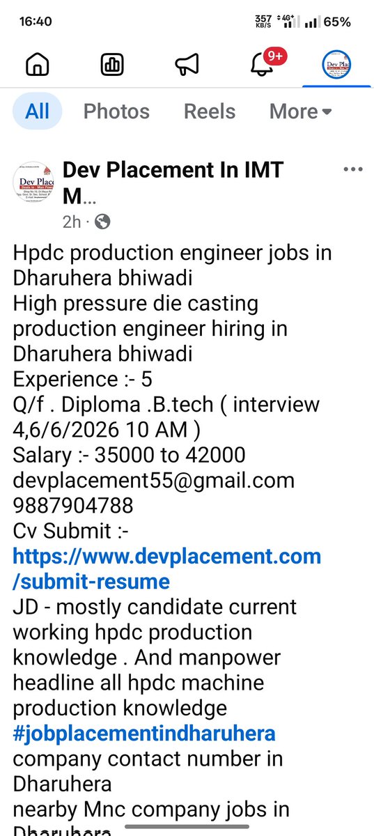 DevPlacement's tweet photo. Hpdc production engineer jobs in Dharuhera bhiwadi
 9887904788 https://t.co/kcOAeelI7E #jobplacementindha @everyone
Consultancy services company in Dharuhera
#consultant service hiring in Dharuhera
jobs in nearby me
#hpdc_production_jobs_hiring_in_dharuhera
jobs_in_bhiwadi_IMT https://t.co/99jHd5ThRD