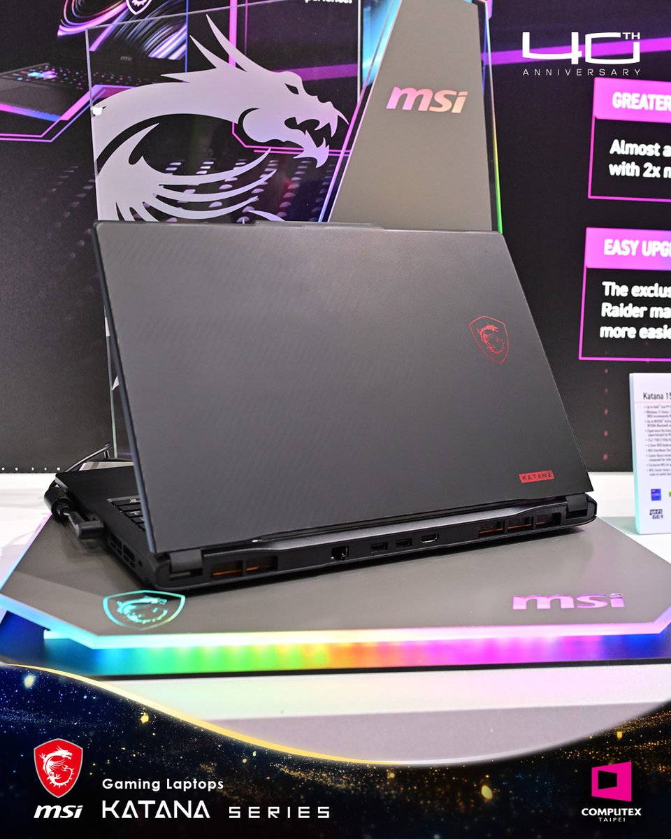 msigaming's tweet photo. Meet our 2026 Gaming lineup!
-Stealth 16 AI+ B3W: 16.65mm thin, up to RTX 5080 &amp; 240Hz OLED Crosshair 16 Series: 200W power &amp; 165Hz OLED
-Katana Series: New chassis, full power GPU &amp; 2x SSD/RAM slots
-Cyborg Series: Sleek Cyberpunk redesign for everyday play
#MSIxCOMPUTEX2026 https://t.co/QY8m6k1931