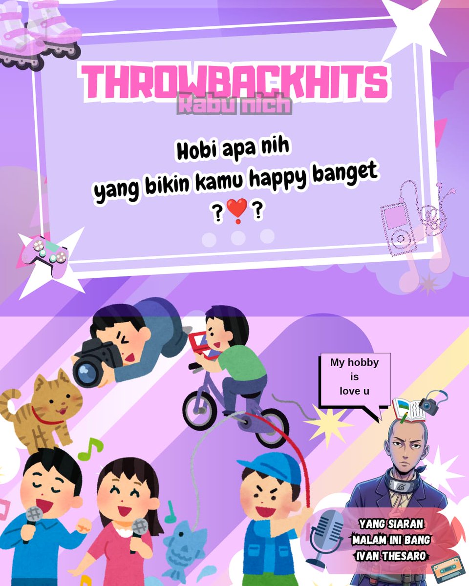 877rbfm's tweet photo. Kenapa harus punya hobi? yo masa kerja mulu, sekali kali harus santai sambil menjalankan hobi biar gak stres sama dunia yang selalu ada aja gebrakannya. Hobi RBPartner apa? yuk komen siapa tau ada yang sama nih. #Throwbackhits #rabuismantap https://t.co/OllTDZKbKj