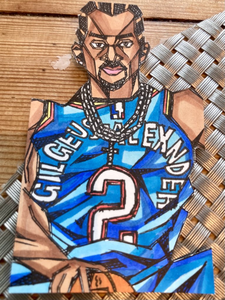 AOCnba's tweet photo. Shai Gilgeous-Alexander ⚡️
One of my favorite players. 🏀

#SGA #ThunderUp #NBA #BasketballArt #FanArt https://t.co/SHjyHt7CV2