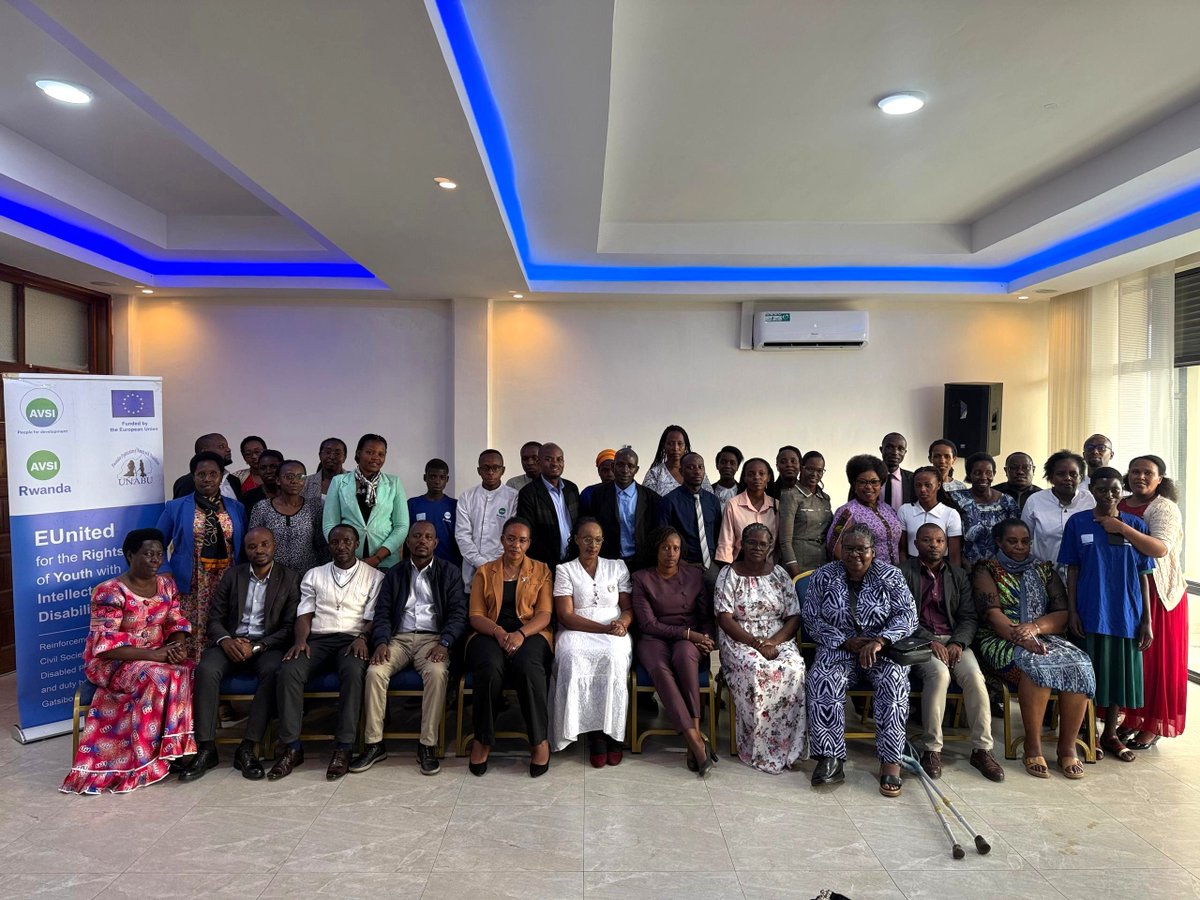 avsirwanda's tweet photo. AVSI Rwanda, in partnership with UNABU, convened a National Coordination Meeting to discuss challenges affecting persons with intellectual disabilities.Youth also shared how the #EUNITED project is helping them gain skills and knowledge.

@FondazioneAVSI 

#PeopleForDevelopment https://t.co/Y1chZsJjn0