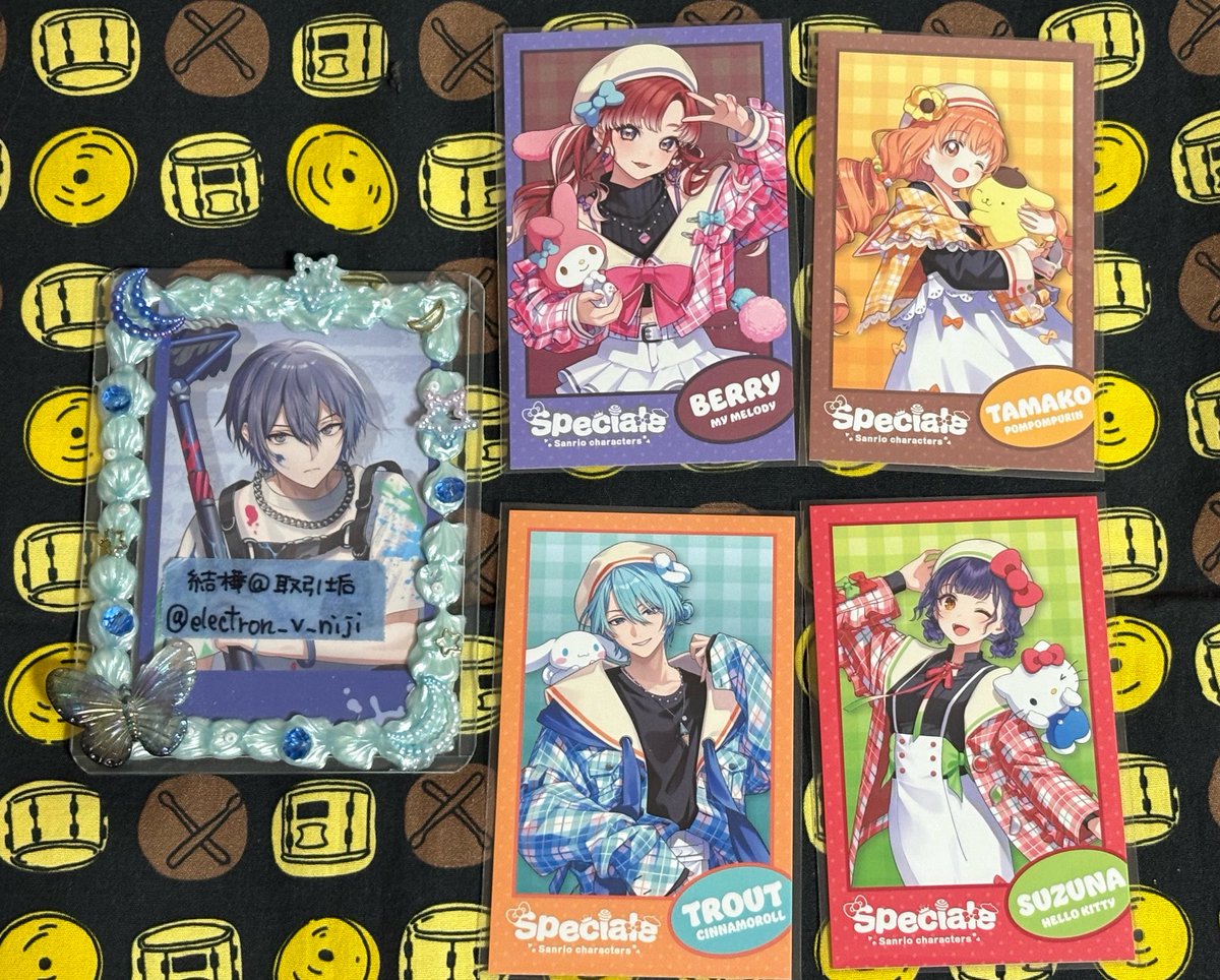 electronmailman's tweet photo. 【交換】にじさんじ Speciale サンリオコラボ ランダムフォト風カード

【譲】画像1
【求】画像2

都内手渡し （プロフ＋要相談）、郵送

（提供の推しNは枚数調整で念の為で出しておりますが、譲⇔求🩵Nは可能です）

よろしくお願いいたします。 https://t.co/NqBNAteyhe