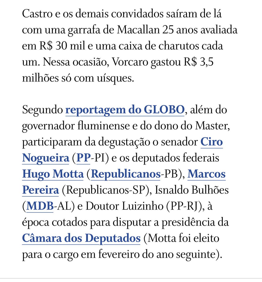 ivanildoiii's tweet photo. Rapaz, que coincidência!

Ciro Nogueira, Hugo Motta, Isnaldo Bulhões, e Doutor Luizinho são exatamente as mesmas pessoas da Farra da Mala.

Não lembra? Em 20 de abril do ano passado, essa mesma turma pousou no Aeroporto Executivo Internacional São Paulo Catarina, em São Roque (SP), vindo de um paraíso fiscal no Caribe a bordo do jatinho do “empresário” que trouxe o Tigrinho pro Brasil.

Curiosamente, o piloto do avião passou com sete volumes, incluindo caixas, ao lado do raio-X da Receita Federal. Mas não se preocupem, Alexandre de Moraes já mandou arquivar essa investigação e a democracia não corre perigo.