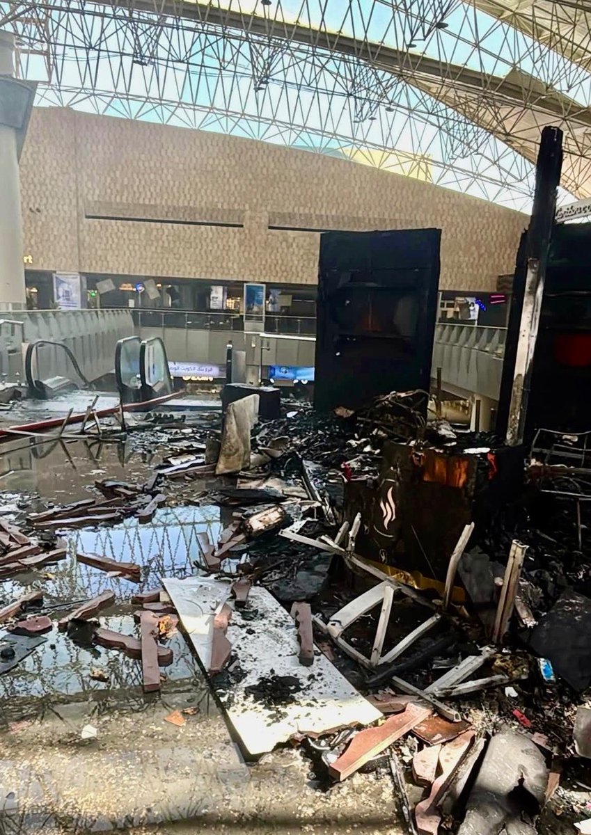 CaptAisha's tweet photo. Images showing damage at 🇰🇼  #Kuwait International Airport appear to provide evidence of successful impacts, raising questions about earlier #CENTCOM statements that reported no successful hits. https://t.co/Z1avOK9eyd