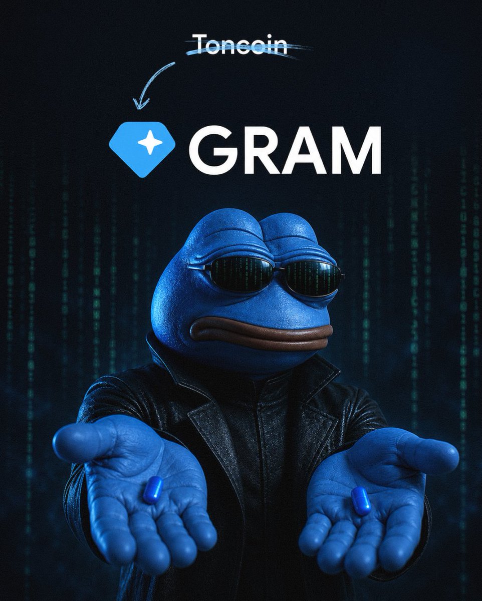 evaaprotocol's tweet photo. Morpheus had red and blue. TON blockchain has blue and blue

One pill says $TON — keeps the ticker we know.
The other brings $GRAM — the original currency name from TON’s whitepaper.

This is an important moment for TON. The community is deciding what name the token should carry into the network’s next chapter.

The blockchain stays TON. Only the token name and ticker are up for vote.

⚠️  No action is needed with your tokens — the only action is voting through the official TON Vote.

Which pill are you taking? Vote below👇