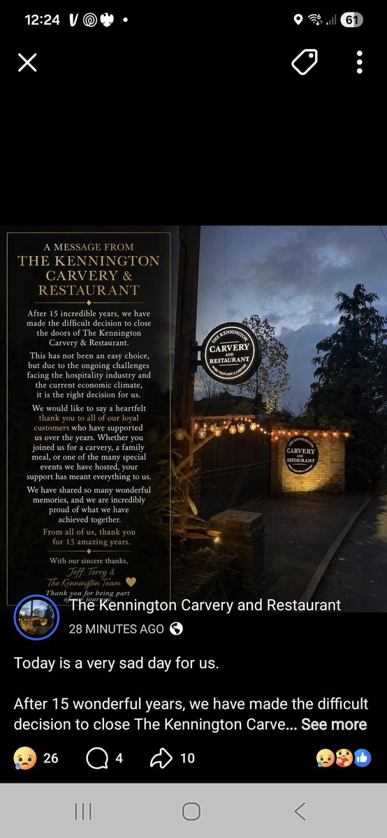 marksmith1973's tweet photo. Well done @UKLabour @Keir_Starmer @RachelReevesMP another one bites the dust. #hospitality #pub https://t.co/TRlKXX1nIX
