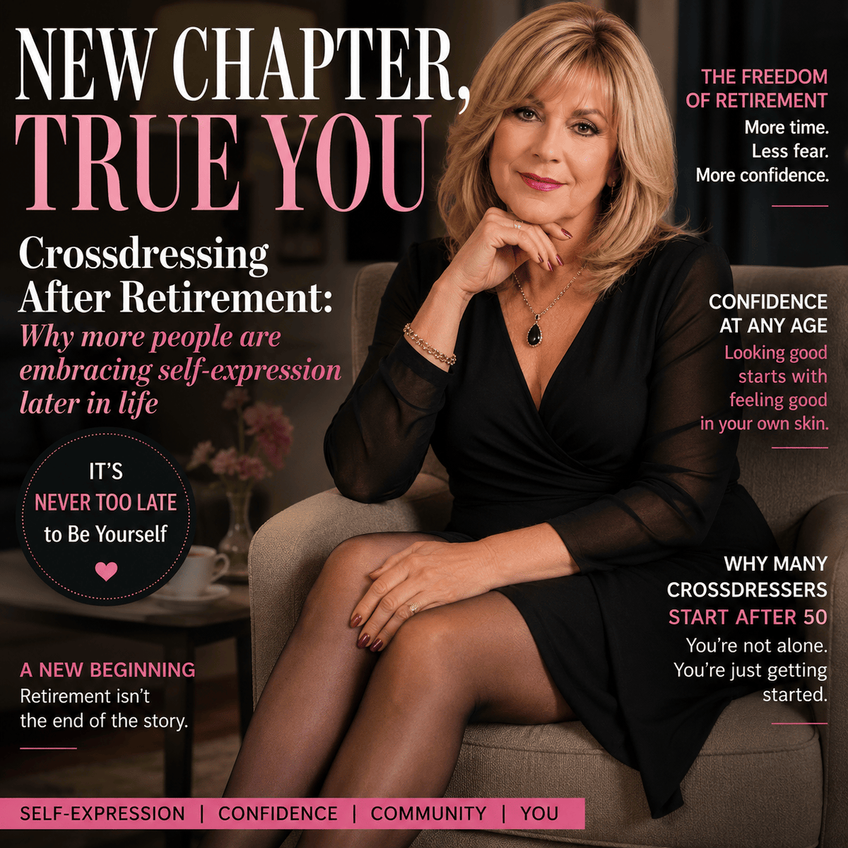 ClubXdressing's tweet photo. Retirement can bring something many crossdressers have waited decades for: time, freedom, and the chance to be themselves without so many pressures and expectations.

https://t.co/sFWCUghN0G

#Crossdressing #Retirement #SelfExpression #Authenticity https://t.co/pOQRfkYKjM