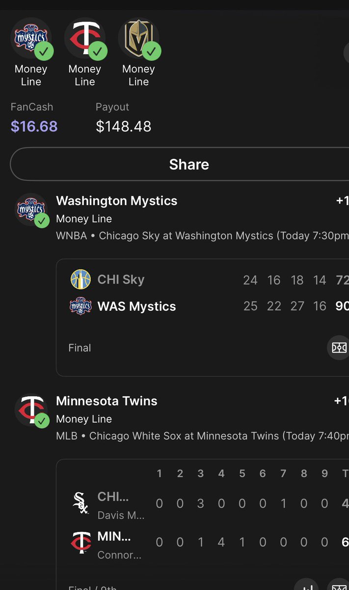 WeGettingPaid's tweet photo. #SGMoneyline
@DonnieRightSide @TheKevinWalsh 
@PencilleJordan @Skeeen__ 
#MNTwins
#ForgedInGold
@WashMystics 
💵🏀⚾️🏒 https://t.co/tjkqk1ntJF