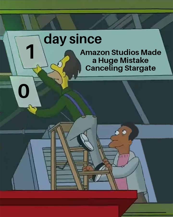 Jack2LOneill's tweet photo. Good morning fellow Stargate fans who are still pissed off at Amazon Studios https://t.co/Eud55Lg0yN