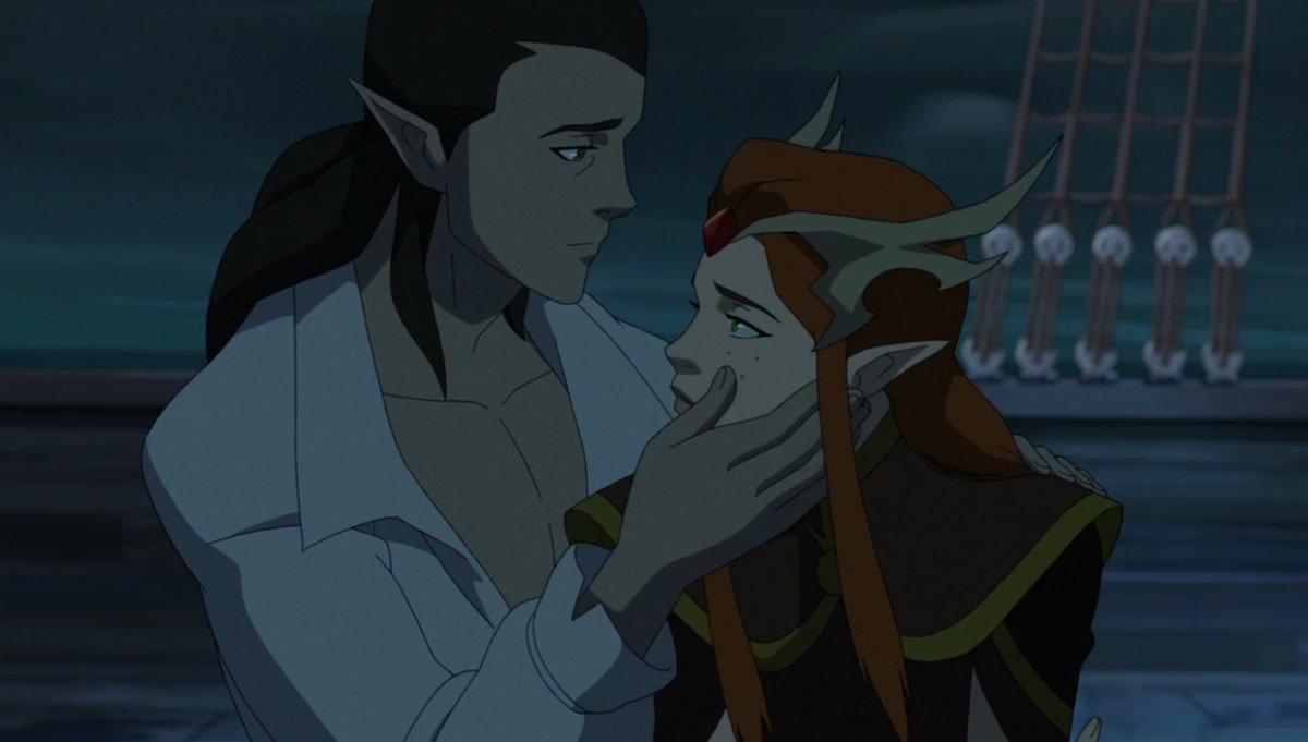 wirelightss's tweet photo. #LVMSpoilers #TheLegendOfVoxMachina
.
.
.
.
.
.
.
.
.
.
.
.
.
.
the way kiki relaxes as soon as vax's hand touches her face and he tells her "you are the woman i love", the concern, the support and the love in one scene. https://t.co/CyzKA3eaL2