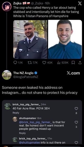 AlbericoTi59240's tweet photo. La policía inglesa ha desmentido que el tipo de la foto sea el policía responsable de burlarse de Henry Nowak y dejarle morir desangrado mientras le esposó. Pongo su imagen y su nombre para que nadie vaya a confundirle con el verdadero responsable. https://t.co/y0kvunyIXL