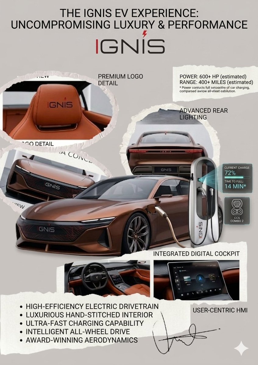 Savagegraphics4's tweet photo. IGNIS EV: Sleek, blistering acceleration, long-range power. Zero emissions, full attitude.
Drive the future in style. Ready to charge up? 🔥
#ElectricCar #EV #FutureIsElectric #DriveElectric #ZeroEmissions #SustainableLuxury #ElectricVehicle https://t.co/4CjuH8r1kt