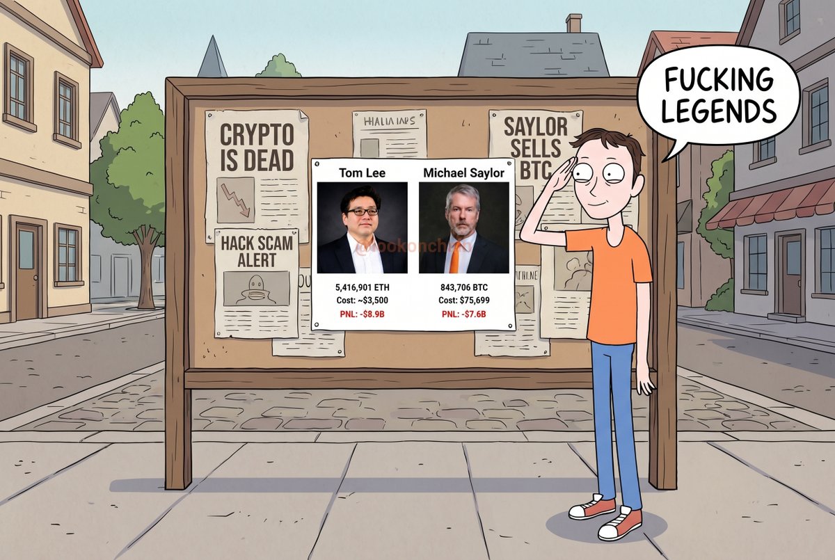 ptsdshow's tweet photo. Tom Lee @fundstrat is down $8.9B on 5,416,901 $ETH

Michael @saylor is down $7.6B on 843,706 bitcoin:native https://t.co/lwPMkEZ24M