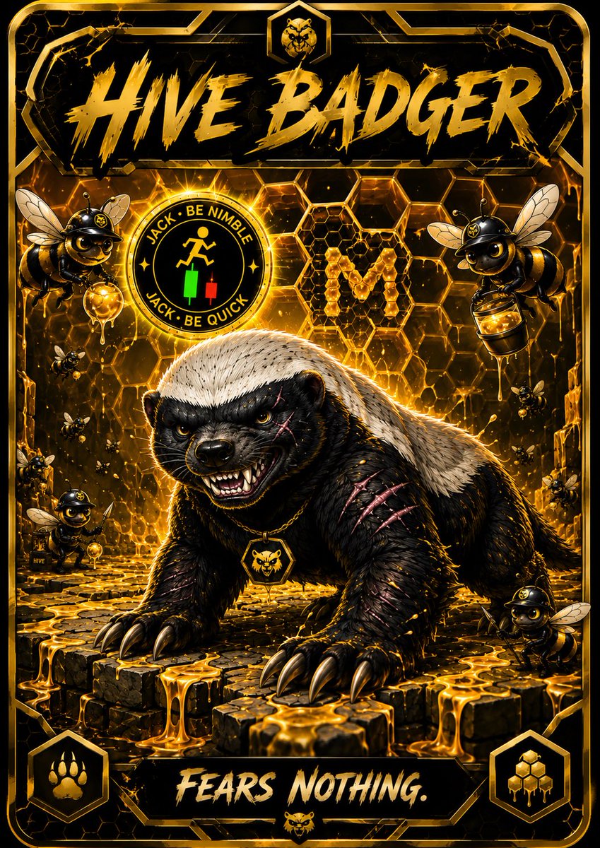 VaAlien4lovers's tweet photo. 🦡 Honey badger mentality.
No fear. No quitting. No backing down.

The Hive keeps building no matter what the market looks like. 🐝📈
#NeverGiveUp #Crypto #Memecoin #HODL                                                                           📲 Telegram
Join The Hive Telegram

📸 Instagram
Jack Be Nimble Instagram

🐦 X / Twitter
Jack Be Nimble on X