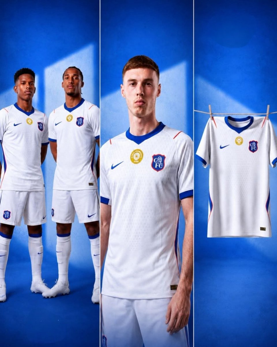CFCplays's tweet photo. 🚨💣 JUST IN: Chelsea’s white away kit for next season has leaked.

What do you think of the design! https://t.co/drn6ZkWuNP