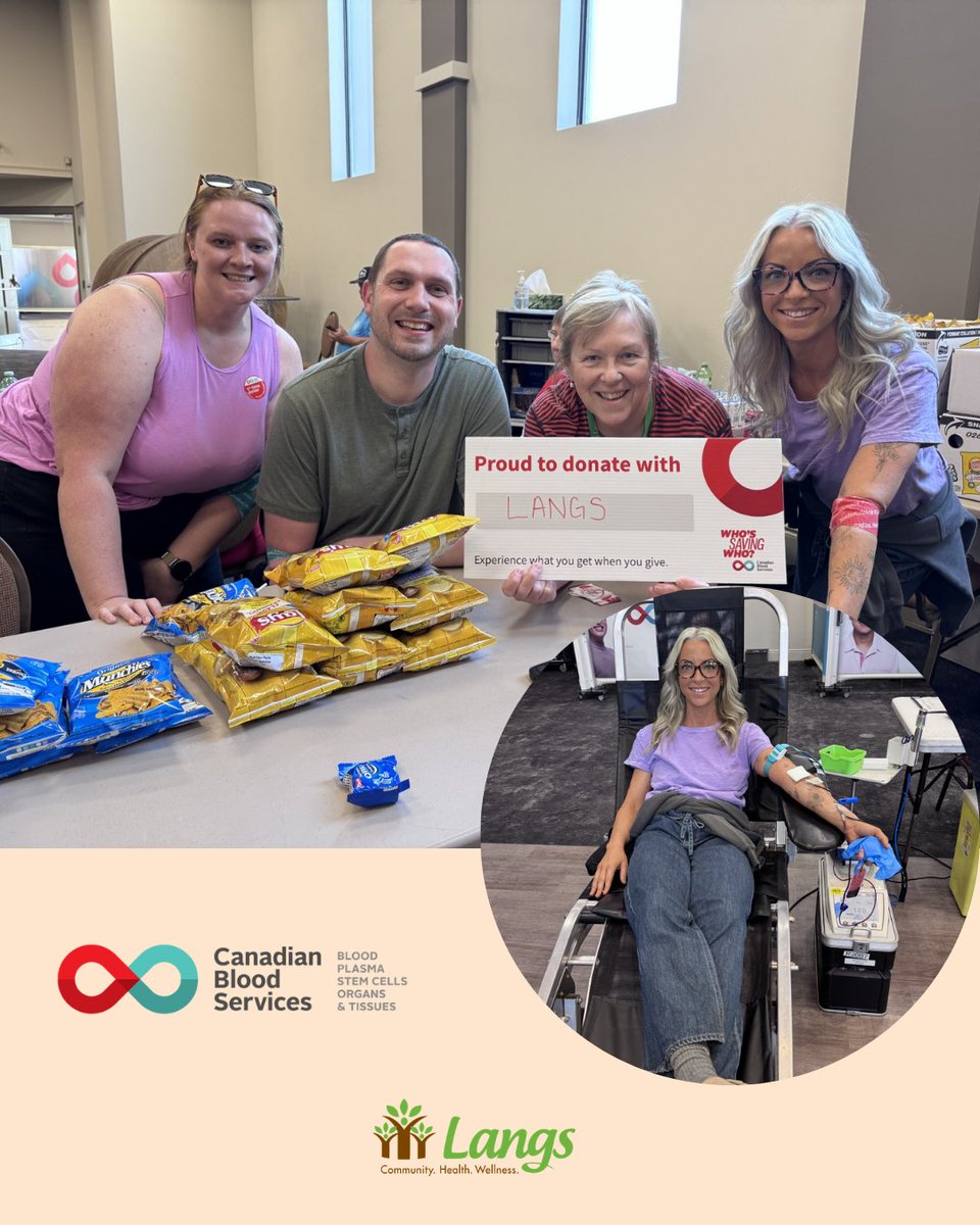 LangsCommunity's tweet photo. Langs has partnered with Canadian Blood Services to help make a difference for patients across Canada. This is your reminder to donate today! Learn more at https://t.co/dwSPkZUvMf https://t.co/hDb03slYqP