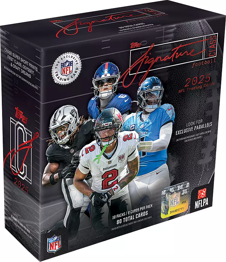 CardPurchaser's tweet photo. 2025 Topps Signature Class Football Mega Boxes available at DSG #ad 

https://t.co/GjPSnqSZT4 https://t.co/LfdLxL7tTj