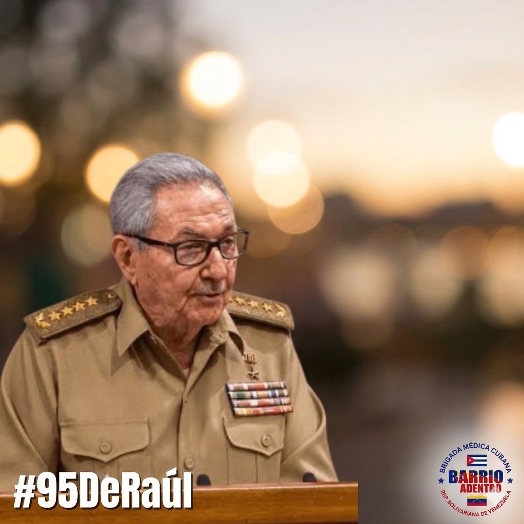 gil_roland97166's tweet photo. Con Cuba en el alma, las batas blancas en 🇻🇪 felicitamos al General de Ejército Raúl Castro Ruz. Su vida entera en defensa de la soberanía y el socialismo es el mejor ejemplo de consagración.

 ¡Feliz cumpleaños! 🇨🇺 #95DeRaúl #RaúlEsRaúl
@DrYusleivy 
@VictorGaute @cubacooperaven https://t.co/qqMfTDVNfU