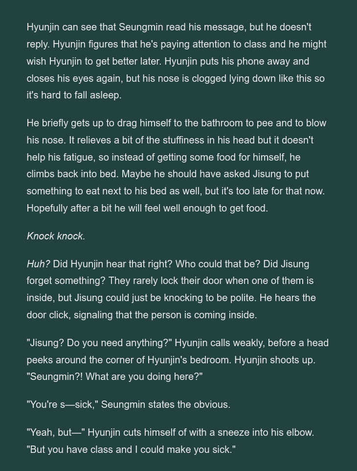 kokoskwark's tweet photo. wipwed! 
Have another snippet of my stuttering sevngmn x whipped hyvnjn fic! <3
hopefully I will be able to post this in a week or two!

light + dark mode https://t.co/E0XQWeN0Ir