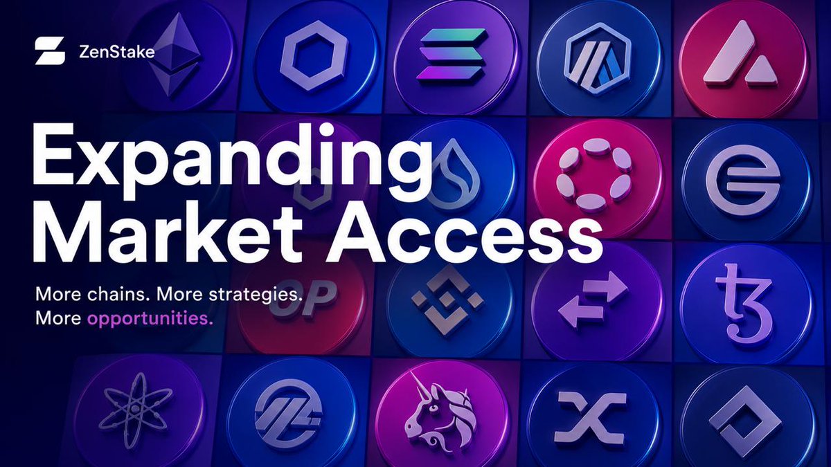 zenstake_app's tweet photo. ZenStake is scaling with the market.

More chains, more strategy types, and infrastructure built for broader onchain staking access.

#ZenStake #DeFi #Staking #Infrastructure https://t.co/YZ5c9k9T49