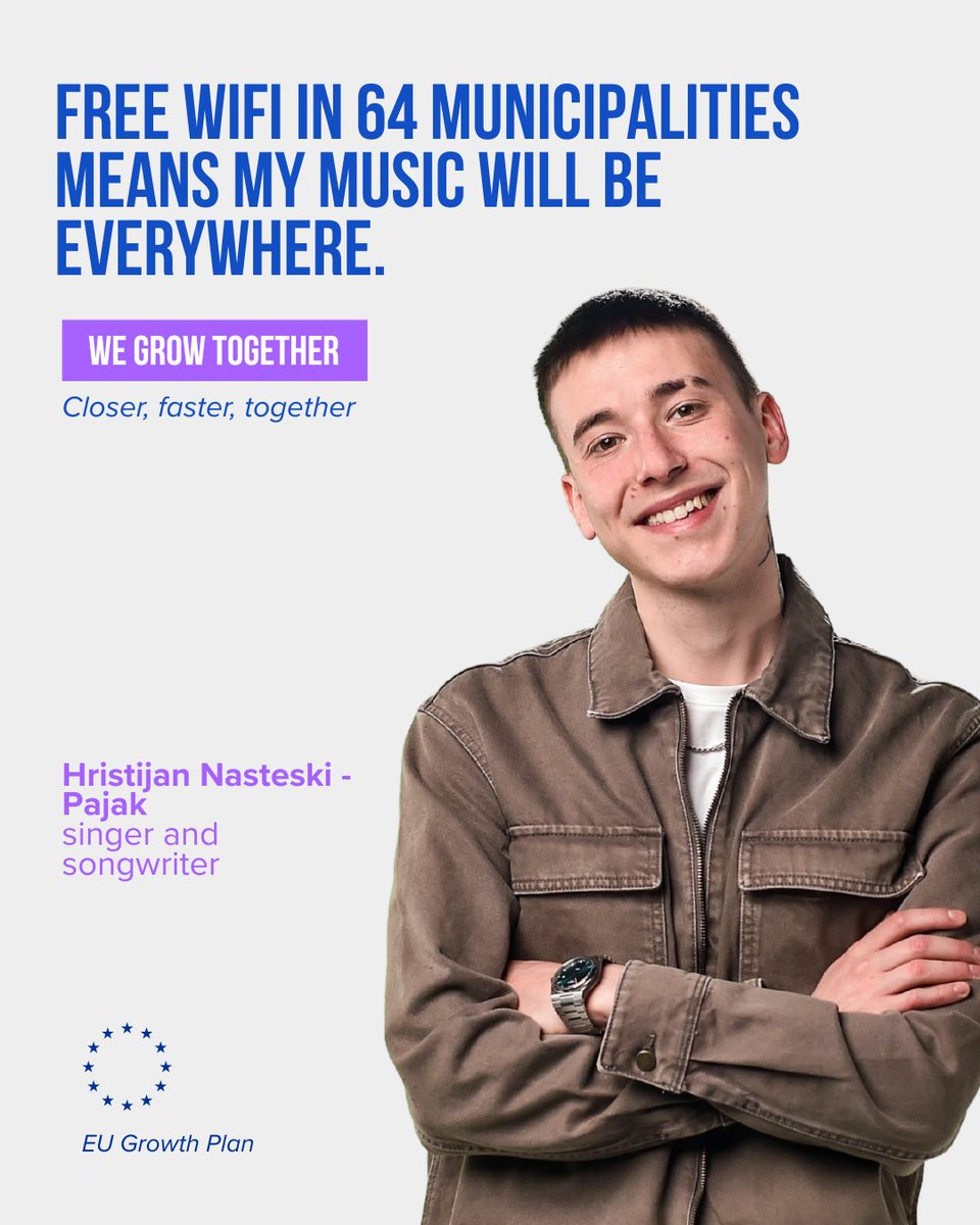 AmbassadorEU's tweet photo. Pajak: "The New Album is Live.
Listen to it from any public location with WIFI4WB." 🇪🇺 #EUGrowthPlan #WeGrowTogether.

Closer, faster, together https://t.co/fI02sVSR8a