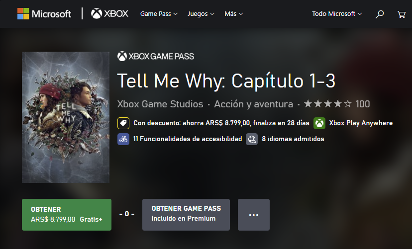 _VidasInfinitas's tweet photo. Microsoft Store | Juego GRATIS

🎮Tell Me Why: Capítulo 1-3
🟩Para Xbox One, Xbox Series X|S y PC
⚠️Quédatelo GRATIS si los agregas a tu cuenta antes del 1 de JULIO
➡️https://t.co/Rhn0wslFoo https://t.co/iUXIc21doM