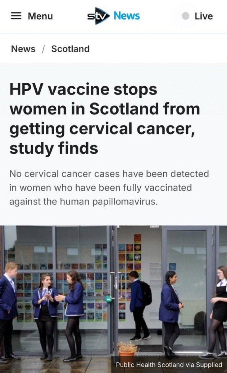 Antonio_Caramia's tweet photo. What a wonderful news‼️

👉No cervical cancer have been detected in women who have fully vaccinated against the human papillomavirus ‼️

ZERO ‼️ https://t.co/3WuXjQHqv4