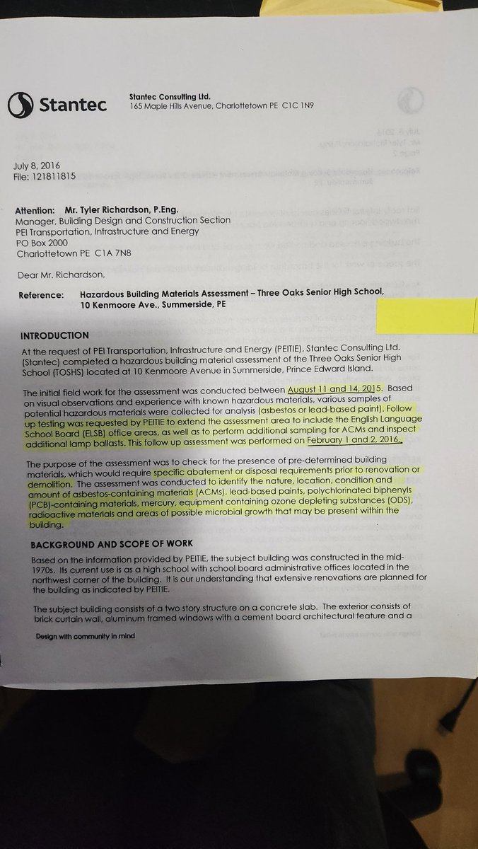 Toby_MacD's tweet photo. From the hazardous materials survey done at TOSH. https://t.co/FW1izVGp7a
